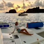 Jennifer Finnigan Instagram - One more tiny break before Holiday Madness…. Time goes soooo blessedly SLOWWW on a boat 💙 #stbarth #caribbean #catamaran St. Barths