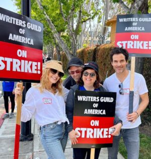 Jennifer Finnigan Instagram - Cast and writers who still adore each other, strike together. Supporting and fighting for our AMAZINGLY TALENTED WRITERS, to ensure that the writers, and directors and actors—get paid what we have rightfully earned. The greed has gone far enough. Support our artists!!!!!!! #wgastrong #wgastrike #sagaftramembers @salvationcbs @santiagoc