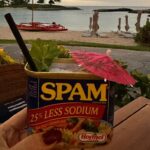 Jennifer Finnigan Instagram - Yup, I’m drinking a Mai Tai in a Spam can. And it’s delicious. Aloha #hawaii 🥰🌸🌺