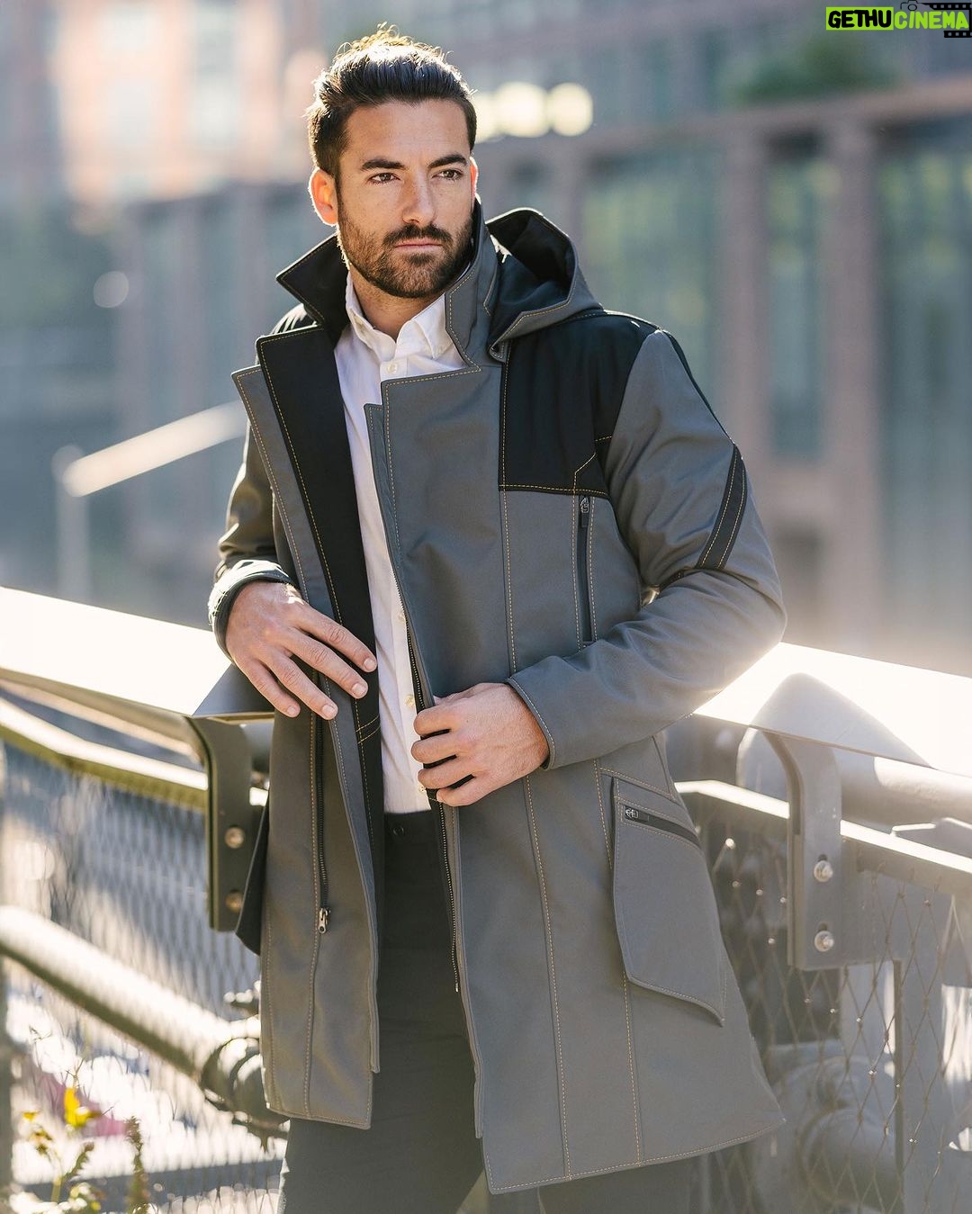 Jennings Brower Instagram - Do you feel the heartbeat of the city? It's bold, vibrant, and always a step ahead: just like our NEW Augment Coat from the Augment Collection! Step into any room with confidence, ready not just to enter it, but command it. . . 🌧️ Waterproof? 100%, yes. 🔥 Fleece-lined? Absolutely. 🎩 Classic Volante design? Always. . . Check it out in the beguiling Blacksword or swipe right for the graceful Gilded Sneaking Suit. Casual or bundled, with four zip pockets for all your essentials, the Augment Coat isn’t setting the fashion standard, it IS the standard. Available now! . . #augmentedwear #mensfashion #menscoat #warmcoat #longcoat #paneldesign