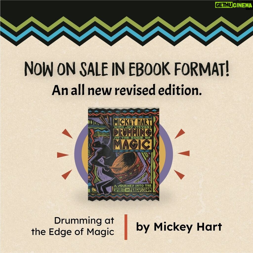 Jerry Garcia Instagram - “Learn the difference between noise and music, and between music and magic. Read it and weep!” —Jerry Garcia. @mickeyhart's book, Drumming at the Edge of Magic, is now available for the first time in eBook format. Link in profile to download.