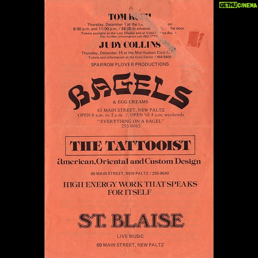 Jerry Garcia Instagram - Swipe to check out a handbill from the Jerry Garcia Band’s show on this date at the State University of New York’s Elting Gym in New Paltz, NY.