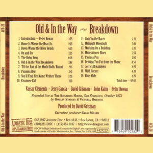 Jerry Garcia Instagram - Breakdown, Old & In The Way's second of two archive releases compiled from October 1973 performances recorded by Owsley Stanley at The Boarding House in San Francisco, was released on this day in 1997. Treat your ears with the link in profile.