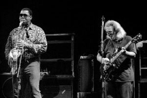 Jerry Garcia Instagram - Remembering the late great E Street Band saxophonist Clarence Clemons on what would have been his 82nd birthday today. Here’s “The Big Man” guesting with the Jerry Garcia Band on “Waiting for a Miracle” as featured on GarciaLive Vol 13. 

📷 @minkinphotography