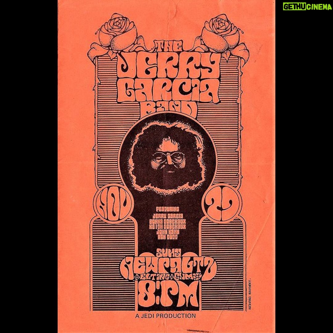 Jerry Garcia Instagram - Swipe to check out a handbill from the Jerry Garcia Band’s show on this date at the State University of New York’s Elting Gym in New Paltz, NY.