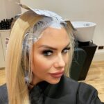 Jessica-Jane Stafford Instagram - So I flew back from Ibiza to get my roots done by my colour queen @goldensiobhan in her new salon @hauglondonhaus Great excuse to come back every 3 months and see my friends and family 🥰 Rathbone Street, Central London