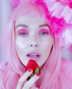 Jessica Cook Instagram - D.A.N.K. “Under the Strawberry Moon” Created by: @raquelhoque Model: @jessicamcook