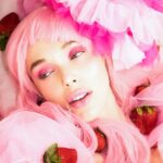 Jessica Cook Instagram - D.A.N.K. “Under the Strawberry Moon” Created by: @raquelhoque Model: @jessicamcook