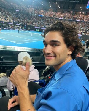 Jessica Gomes Instagram - Unforgettable weekend with @kiaaustralia taking the #KiaEV6GT for a spin and lots more. 
Thank you so much for having me. 
#KiaAustralia 🎾 @australianopen 🏆