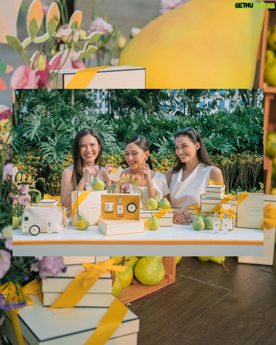 Jessica Mila Instagram - Share the joy of fresh English Pear & Freesia or sweet English Pear & Sweet Pea with someone special. Discover a pear in every bottle. Now available at Jo Malone London stores and Lazada Mall🍐✨ #JoMaloneLondonID #EnglishPear #APearInEveryBottle
