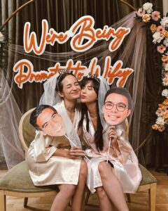 Jessica Mila Instagram - Definisi perkataan adalah doa 🥹 Cheers to a whole new stage in our life🤍✨ love you always @enzystoria !