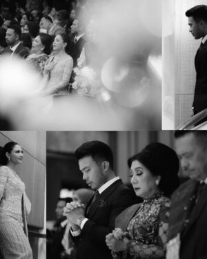 Jessica Mila Instagram - Embracing the beautiful traditions of Martumpol 🤍 #KUPunyaMILA

Photographer by @ini_niel @venemapictures 
Make Up by @taliasubandrio 
Hair by @hairbysinta 
Bride Attire by @myrnamyura 
Songket by @merdisihombing 
Bride & Family Shoes by @regisbridalshoes 
Groom & Family Attire by @wonghangtailor