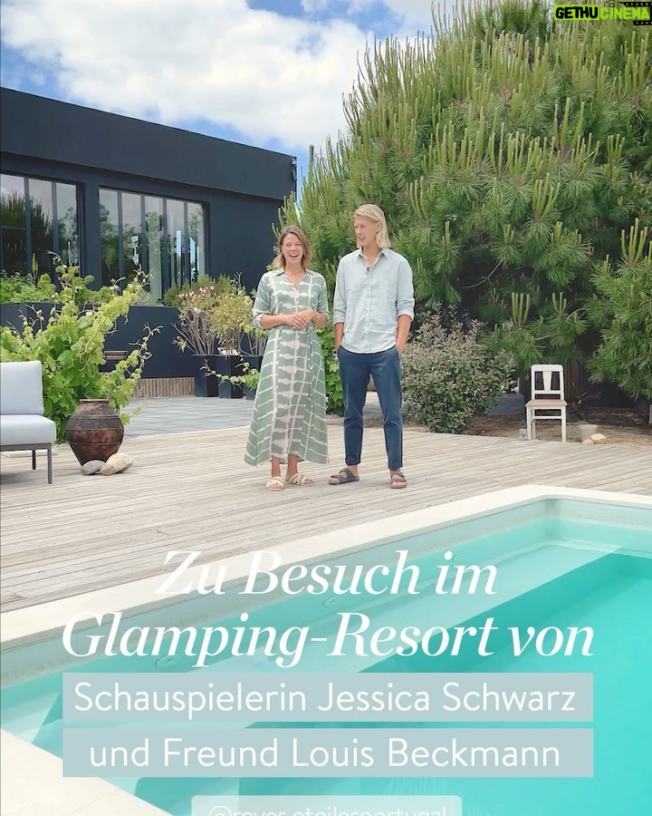Jessica Schwarz - 1.4K Likes - Start to dream with us and have a look at our interior& homestory on @westwingde 💫 Wish you a great sunday from @reves.etoilesportugal Jessica&Louis #westwing#homestory#ineriordesign#glamping#portugal#setubal#paradise