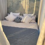 Jessica Schwarz Instagram - Our “Heaven-bubble” is ready for you💫 We put so much love and effort in this fantastic place on the rooftop, from where you can see the lagoon and the mountains of the #arrabidanaturalpark... Enjoy the unforgettable sunset and later on the stars above you, while you relax in your bubble✨ #glamping#setubal#portugal @westwingde #interiordesign #holidays#pureromantic#sunset