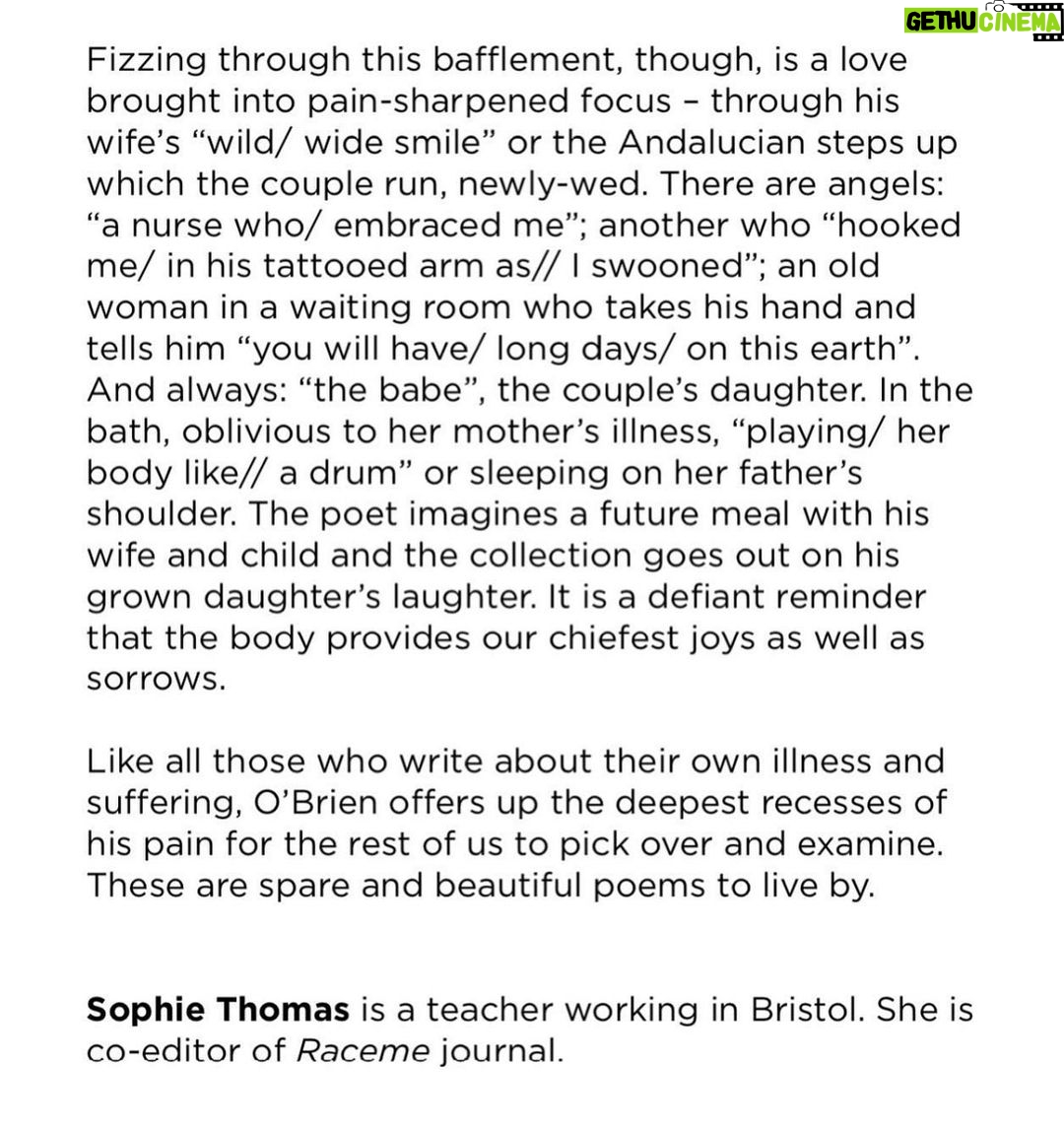 Jessica St. Clair Instagram - A beautiful review of @bydanobrien book "Our Cancers" by @acrebooks. We talk a lot on The Deep Dive about trauma and how you can survive it and come out on the other side stronger. This is that story. Thank you to @magma.poetry for sharing how stunning this book is.