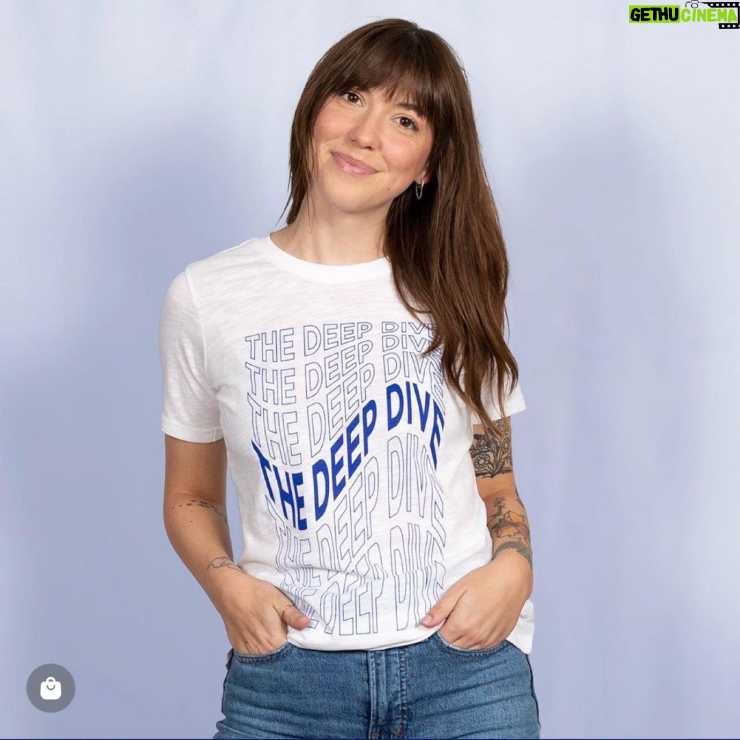 Jessica St. Clair Instagram - Deep Dive t shirts BACK IN STOCK! Our queen @junediane made sure these are soft AF and hug you in ALL the right places...link in bio! @kinshipgoods