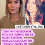 Jessica St. Clair Instagram - It pains me to post this side by side of Deep Dive producer @itsjustcodi looking HOT with both dark auburn and blonde hair. Honestly, I think this older picture is #fakenews and was most likely doctored. I stand by my statements, however harsh. Yours truly, The Ice Queen @junediane