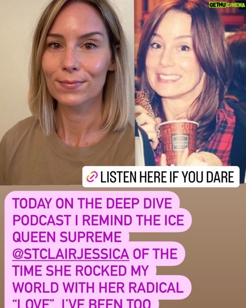 Jessica St. Clair Instagram - It pains me to post this side by side of Deep Dive producer @itsjustcodi looking HOT with both dark auburn and blonde hair. Honestly, I think this older picture is #fakenews and was most likely doctored. I stand by my statements, however harsh. Yours truly, The Ice Queen @junediane