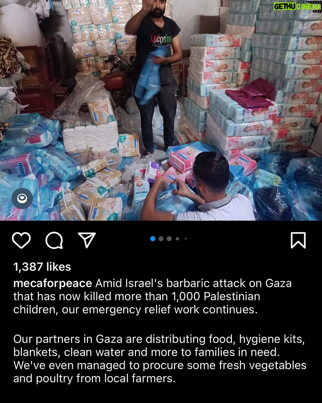 Jessica St. Clair Instagram - If anyone is looking for a place to donate to help the children and families who are in desperate need in Gaza, I found @mecaforpeace from one of my favorite charities @together.rising - go to mecaforpeace.org/gaza to donate.