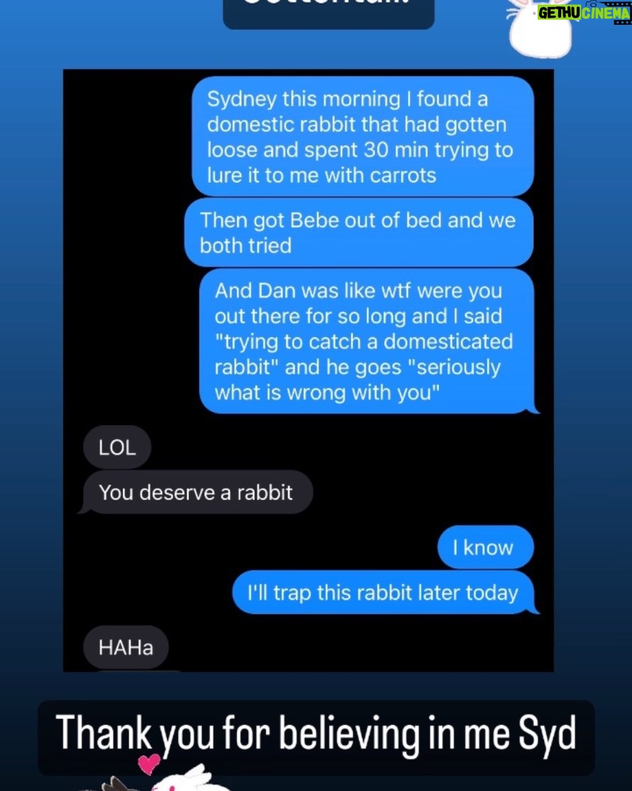 Jessica St. Clair Instagram - Find someone who believes you deserve a rabbit and never let go. @syd_steinberg @bydanobrien