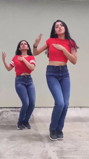 Jheel Mehta Instagram - I recently watched a movie called Jojo Rabbit and this excerpt from the film stayed with me and is the reason you're watching this reel 👀 ✨

"Rosie : Life is a gift. We must celebrate it. We have to dance to show God we are grateful to be alive.

Jojo Betzler : Well, I won't dance. Dancing is for people who don't have a job.

Rosie : Dancing is for people who are free. It's an escape from all this."

My friend and I thoroughly enjoyed ourselves while making this dance video (as evident from the laughter we tried hard to hold back at the end 🙈) 🥰

#reels