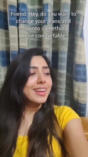 Jheel Mehta Instagram - Does being comfortable with sleeping in jeans, really make me a sociopath??? 🤪
I turned up in jeans to play badminton yesterday and my best friend DEFINITELY looked at me like I was a sociopath 🥲
Also wow, 200k! Whaaaaaaaat