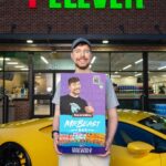Jimmy Donaldson Instagram - Feastables is now available in EVERY 7-Eleven and Speedway in America! To celebrate we are giving away a lambo to one person who buys Feastables anywhere in the next 7 days! (Link in bio)