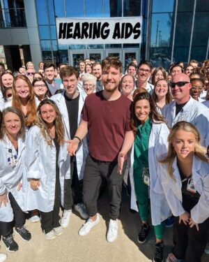 Jimmy Donaldson Instagram - We helped 1,000 deaf people hear again! Go watch!