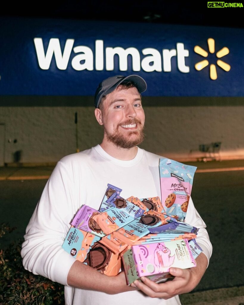 Jimmy Donaldson Instagram - Our Feastables chocolate and Walmart exclusive cookies are now available in every Walmart across America!! GO TRY THEM AND TELL ME WHAT YOU THINK!