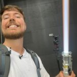 Jimmy Donaldson Instagram - I’m holding a real working lightsaber.. this feels illegal lol