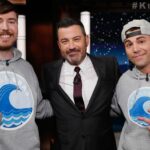 Jimmy Donaldson Instagram - Me and Mark are on Jimmy Kimmel trying to raise some money for TeamSeas! (Also shout out to Jimmy for being super nice and chill. Enjoyed hanging out with him ❤️)