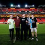 Jimmy Donaldson Instagram - This is me and the boys at a football stadium. Football season is starting that's why @DraftKings is giving you a free prize for your fantasy team. Download the app with my link in bio #ad