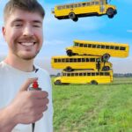 Jimmy Donaldson Instagram - How many busses can you stack on top of each other? 👀 (also these are decommissioned busses)