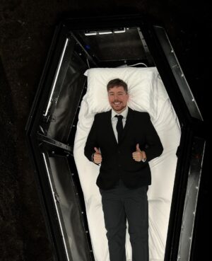 Jimmy Donaldson Instagram - I spent a week buried alive underground (this is way harder than when I did 50 hours) watch with caution ⚠️