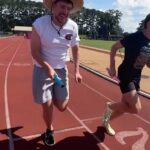 Jimmy Donaldson Instagram - I’m the fastest out of the boys 😤 Download Stumble Guys to play my new map and skins. We just dropped a special briefcase emote too. Link in bio! @stumbleguys #ad #StumbleGuysxMrBeast