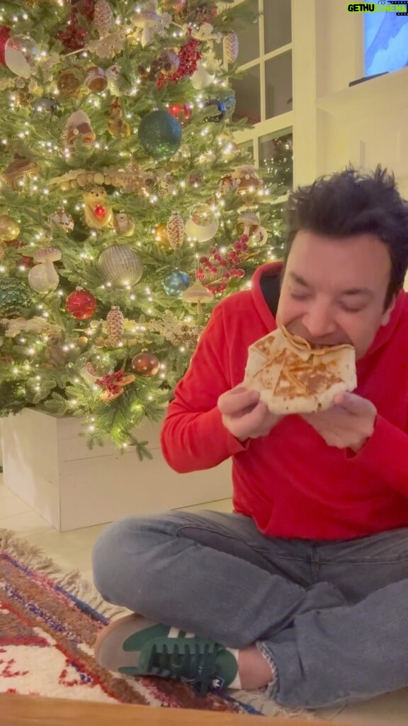 Jimmy Fallon Instagram - Ordered a Wrap Me Up Crunchwrap Supreme, but it’s not on the menu. Merry Crunchmas. 🤣