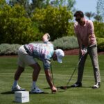 Jimmy Fallon Instagram - Magnetic belt buckles, gold putters and a trophy for the win. Thanks @justintimberlake and @8amgolf for the best weekend.