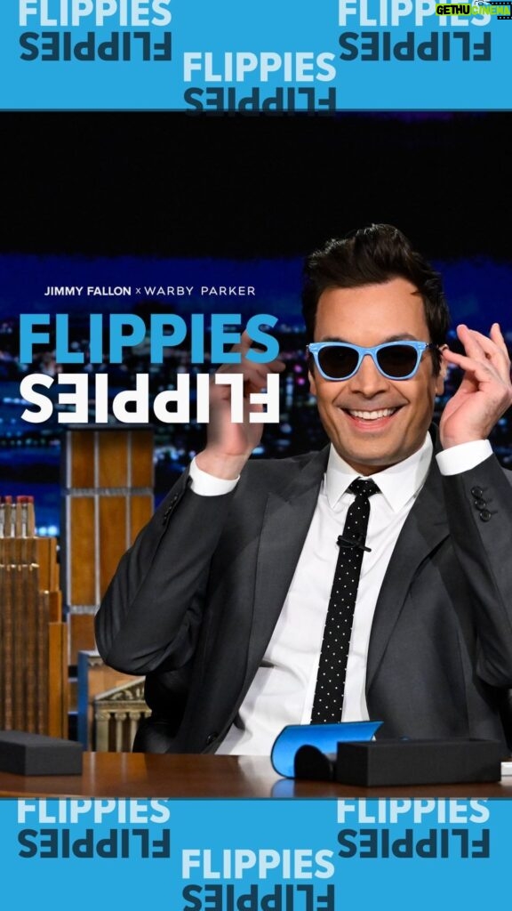 Jimmy Fallon Instagram - Jimmy reveals his newest collaboration with @warbyparker: Flippies, the reversible sunglasses with 100% of proceeds going towards Pupils Project! #FallonTonight The Tonight Show Starring Jimmy Fallon