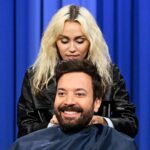 Jimmy Fallon Instagram - @mileycyrus shaves Jimmy’s beard! #MileyOnFallon The Tonight Show Starring Jimmy Fallon