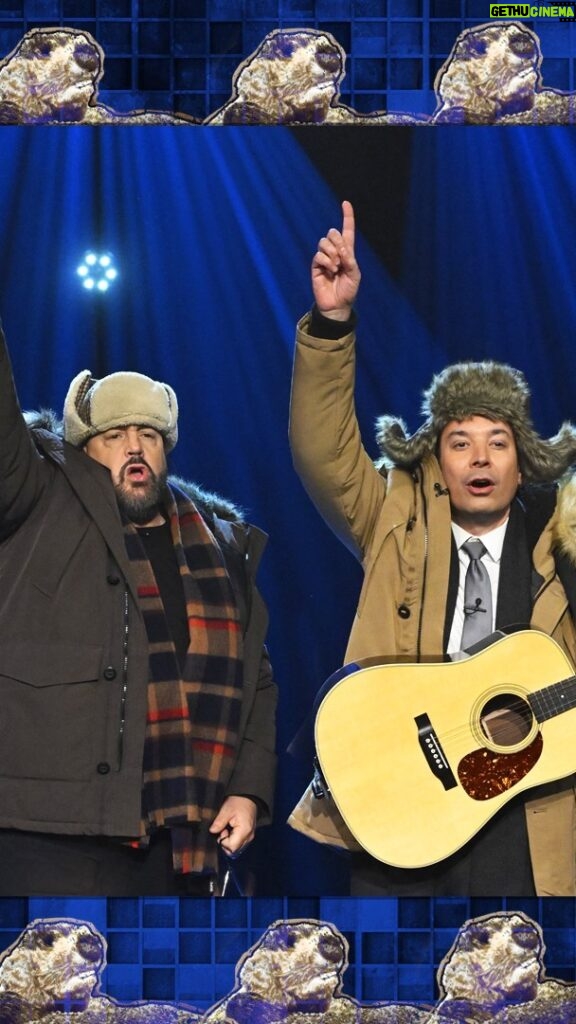 Jimmy Fallon Instagram - Jimmy & @kevinjamesofficial perform a song about Groundhog Day #FallonTonight The Tonight Show Starring Jimmy Fallon