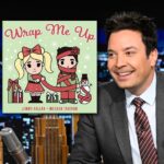 Jimmy Fallon Instagram - Jimmy and @meghantrainor are releasing their new Christmas song “Wrap Me Up” this Friday! 🎁 Pre-save the song at the link in bio! #FallonTonight #WrapMeUp The Tonight Show Starring Jimmy Fallon