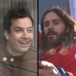 Jimmy Fallon Instagram - Jimmy and @jaredleto share a moment together while he climbs the @empirestatebldg to announce the upcoming @30secondstomars World Tour! #FallonTonight The Tonight Show Starring Jimmy Fallon