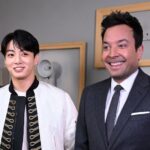 Jimmy Fallon Instagram - Stay Golden, Jimmy. @bts.bighitofficial #JungKookOnFallon #FallonTonight #JungKook #JungKook_GOLDEN The Tonight Show Starring Jimmy Fallon