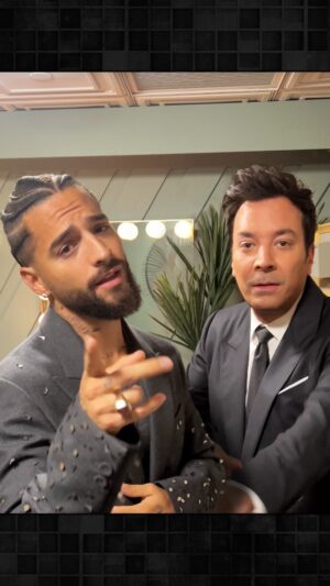 Jimmy Fallon Instagram - Según Quién Don Juan (@maluma) and Don Jimmy ✊✊✊💪 #FallonTonight