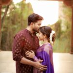 Jisma Jiji Instagram - With Husband @vimal_kumar_online Photography : @athul_krishna________ Styling : @stylewithandriya MUA: @gopzmeow Jisma’s saree : @meadow_by_priyanka Blouse stitched @acornfashionlines Earring: @zorros_jewelstore Bracelet: @accessorize_with_ruhnaal Vimal’s: @acornfashion_mens #lovestory #jismavimal