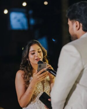 Jisma Jiji Instagram - Love,

When i met you i was a mess. Eventually i figured out that you were also a mess.
Together we became a big mess, from where we started sorting things and here we are.

I promise you that i ll always be the scriptwriter, when you are the director.

I promise I ll be the revathy to your satheeshan, nisha to your nikhil, jawan to your arun.

I promise to have a heart that is ready to forgive and ask for forgiveness.

I promise that we will explore and find new phases in our life and never get bored of each other.

I promise you that i ll always be that best friend with whom you can always feel safe to share the deepest and darkest secrets.

I want our relationship to be like wine, which turns finest as it gets older.

I love you and will love you for ever and ever.