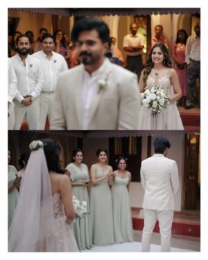 Jisma Jiji Instagram - "And, Now you see me"
Wedding Shot by : @sk_abhijith
Wedding Stylist of jisma: @stylewithandriya @andriya_nunez
Wedding Styling for Vimal: @jisma_jiji_kizhakkarakattu
Wedding makeover: @rizwan_themakeupboy
Events: @shufflevents
Gown: @daislebridals