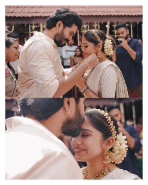 Jisma Jiji Instagram - Officially Mine ❤️
Wedding Shot by : @sk_abhijith
Wedding Stylist: @stylewithandriya @andriya_nunez
Wedding Styling for Vimal: @jisma_jiji_kizhakkarakattu
Wedding makeover: @rizwan_themakeupboy
Events: @shufflevents
#nogoldwedding