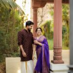 Jisma Jiji Instagram - Sharing screen space with my കുട്ടപ്പൻ @jisma_jiji_kizhakkarakattu since 2020 Photography : @athul_krishna________ Styling : @stylewithandriya MUA: @gopzmeow Jisma’s saree : @meadow_by_priyanka Blouse stitched @acornfashionlines Earring: @zorros_jewelstore Bracelet: @accessorize_with_ruhnaal Vimal’s: @acornfashion_mens #lovestory #jismavimal #friendship #partnership