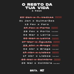João André Instagram - Novas datas. Bilhetes disponíveis hoje, às 18h. Obrigado a todos pelas datas esgotadas. Estamos felizes.